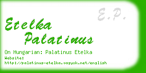 etelka palatinus business card